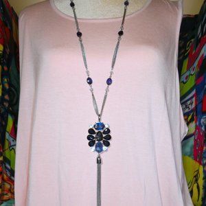 VTG 1980's Repro of Art Deco Sautoir SP w/Swarovski Crystals Limited Ed!